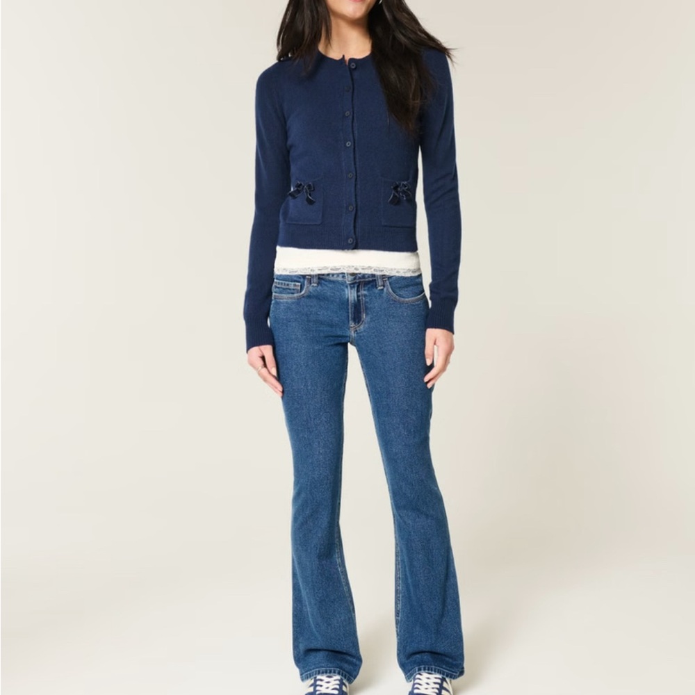 Hollister Blue Flare Wide Leg Jeans